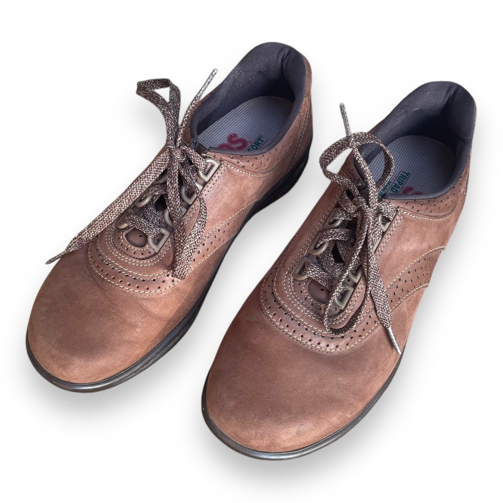 SAS Tripad Comfort Brown Nubuck Leather Lace‎ Up Walking Shoes Women's 8 M USA